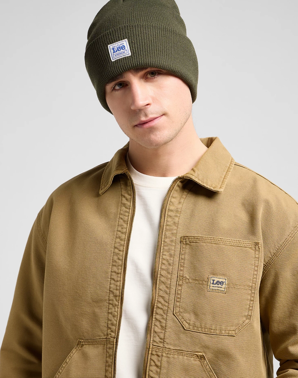MESKA CZAPKA ZIMOWA LEE WORKWEAR BEANIE OAK MOSS 112372691