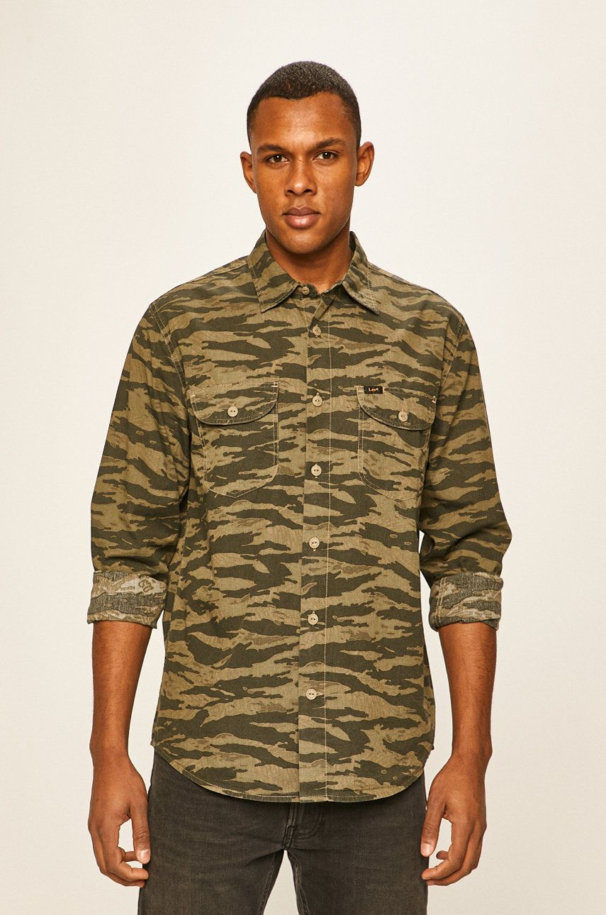 LEE WORKER SHIRT MĘSKA KOSZULA UTILITY GREEN L68HDYNG 112117128