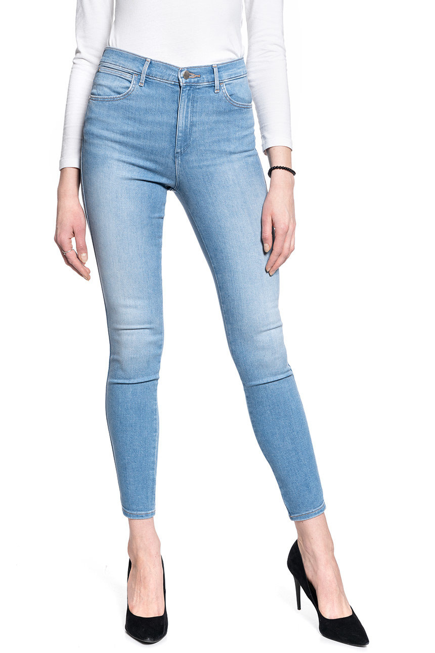 SPODNIE DAMSKIE WRANGLER HIGH RISE SKINNY SOFT CLOUD W27HZI29R 112128152