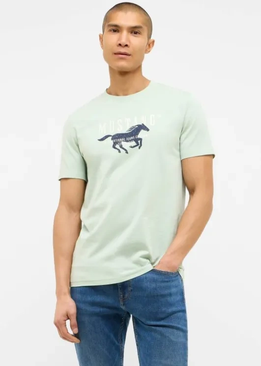 Męski T-Shirt Mustang Style Austin Frosty Green 1016484 6180