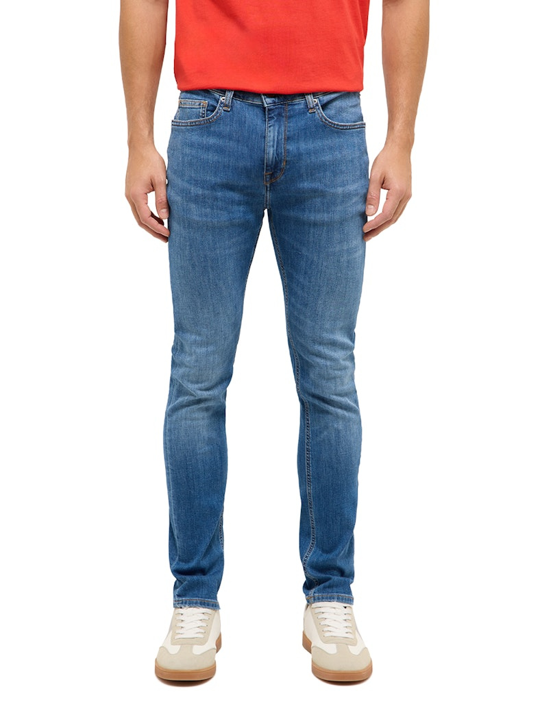 Męskie Spodnie Jeansowe Mustang Style Frisco Skinny Denim Blue 1017419 5000 583