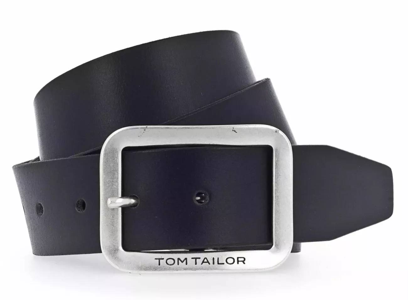 TOM TAILOR MĘSKI PASEK SKÓRZANY NA BOLEC SKÓRA 40mm Gurtel BLACK TG1016R57