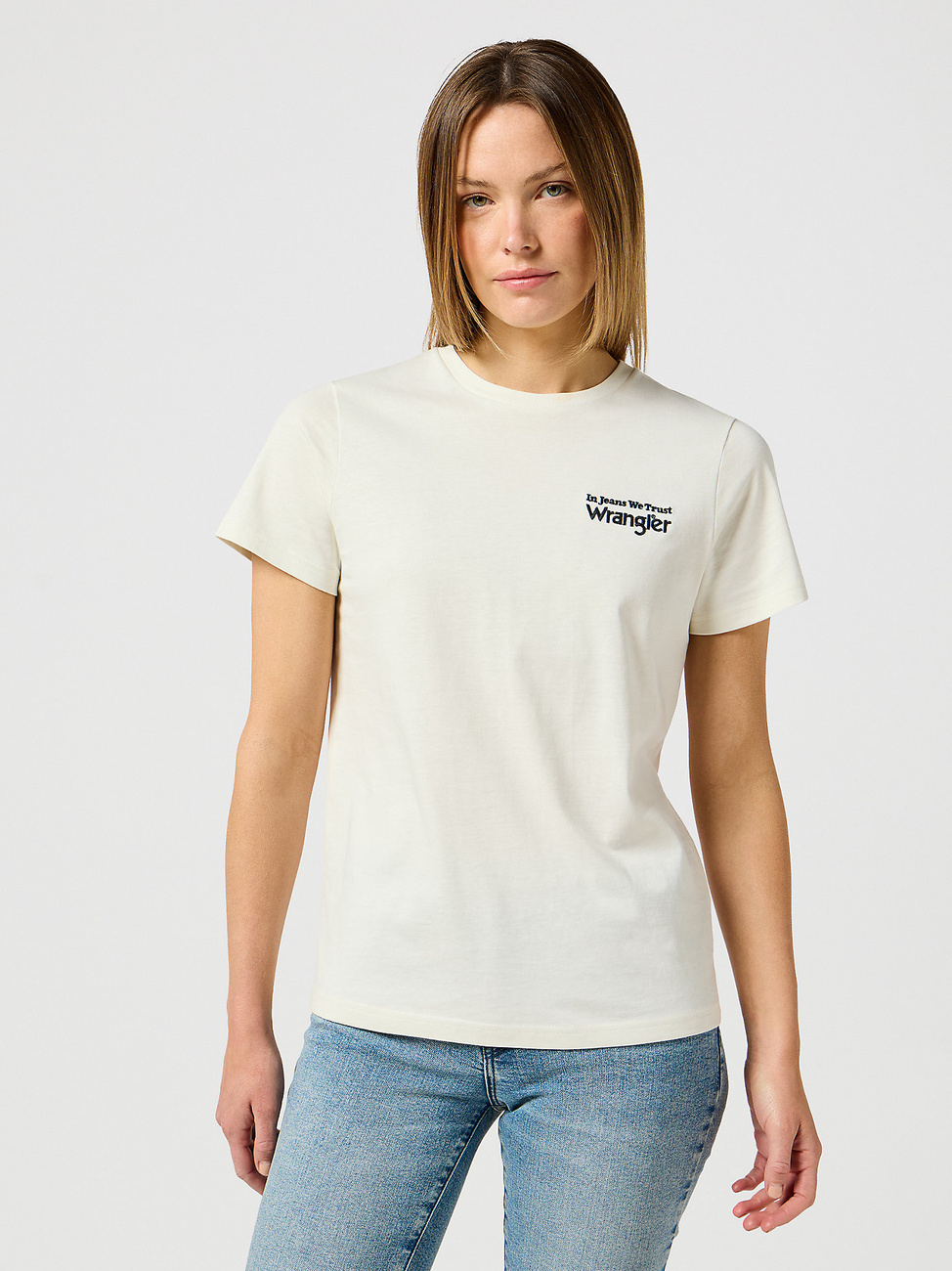 WRANGLER DAMSKA KOSZULKA WRANGLER GRAPHIC TEE VINTAGE WHITE 112356428
