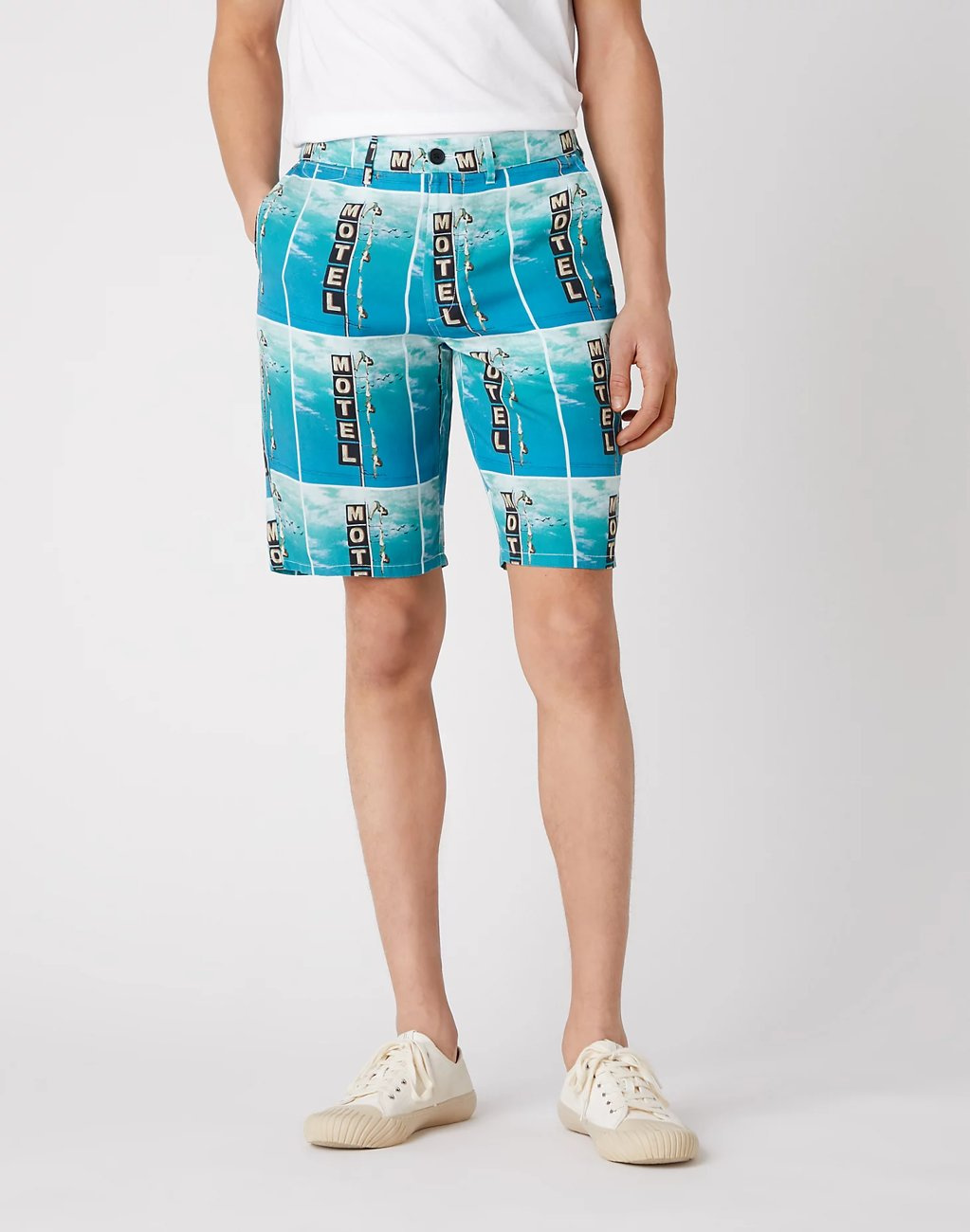 WRANGLER CHINO SHORT MĘSKIE SZORTY MATERIAŁOWE WRANGLER BLUE W14AMZX05 112126576