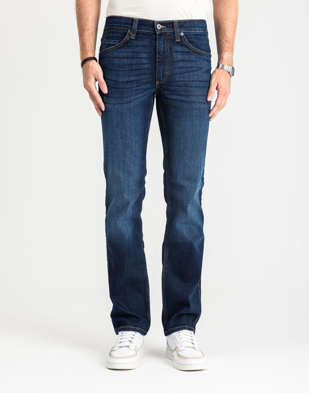 MUSTANG TRAMPER TAPERED MĘSKIE SPODNIE JEANSOWE JEANSY DŻINSY DENIM BLUE 1015352 5000 982