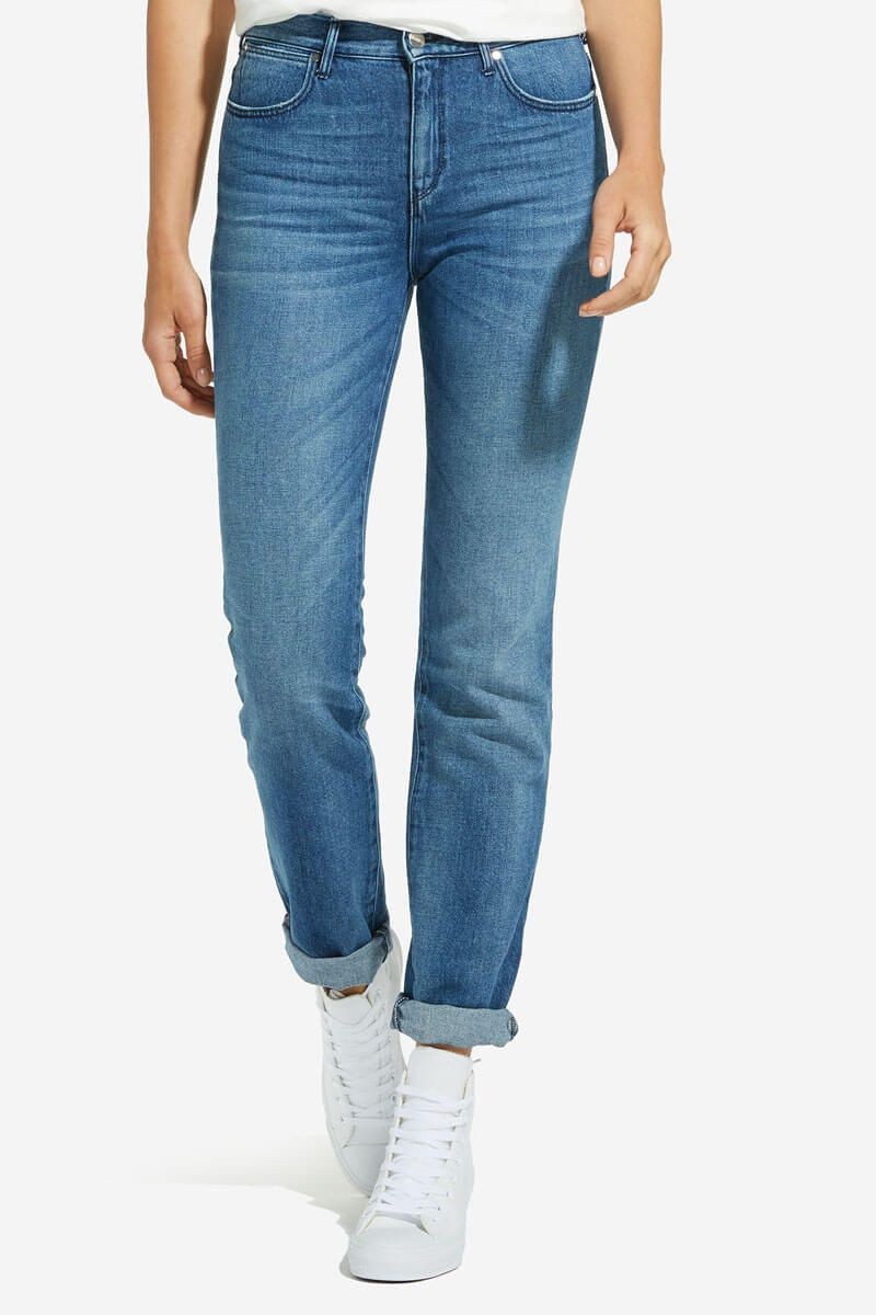 WRANGLER HIGH RISE SLIM DAMSKIE SPODNIE JEANSOWE PERFECT GAME W27GEP025