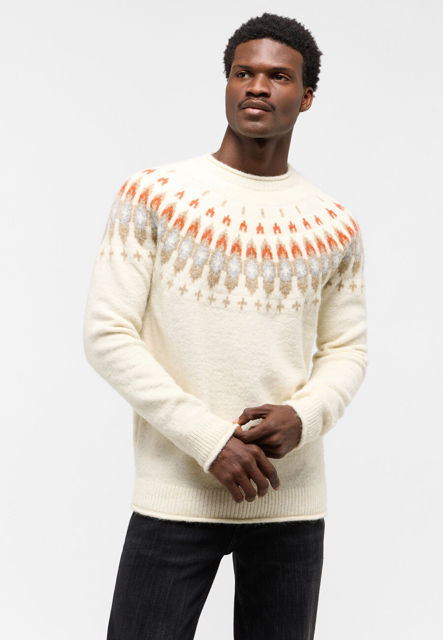 MUSTANG Bloomfield MĘSKI SWETER KLASYCZNY Light Gray 1015482 3003