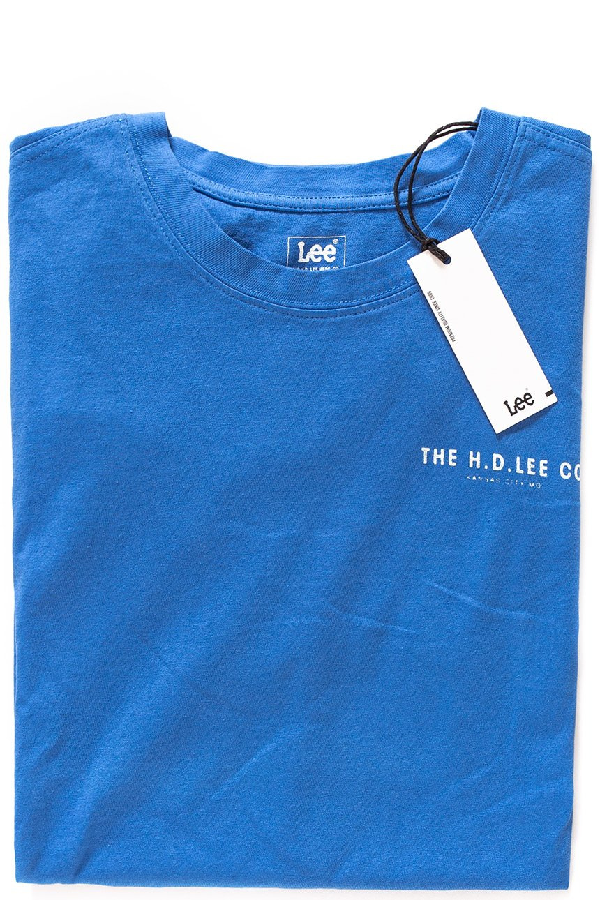 LEE T SHIRT DAMSKI LONG T CITY BLUE L42LEQ32 112109387