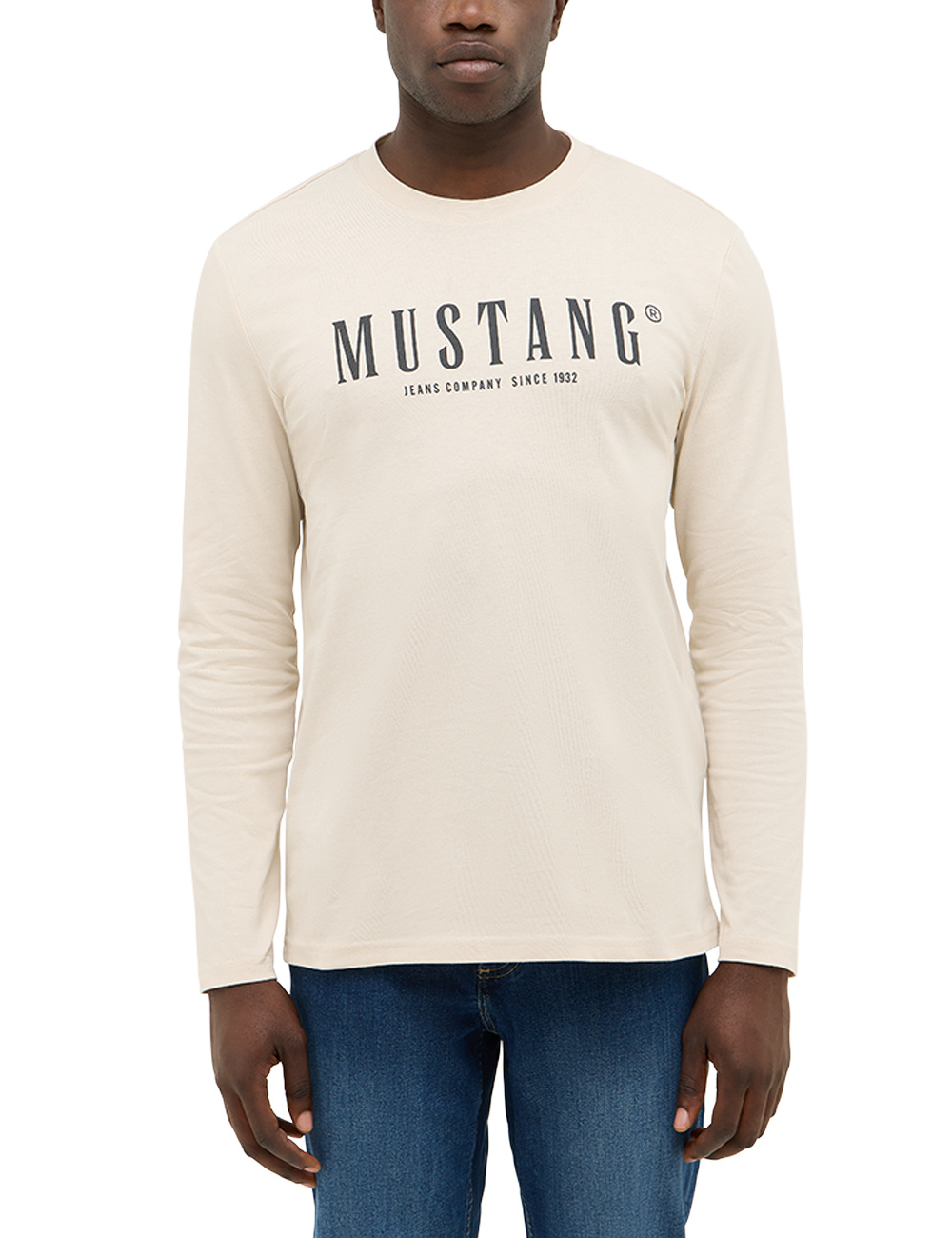 Męski Longsleeve Mustang Style Asheville Oatmeal 1016873 4092