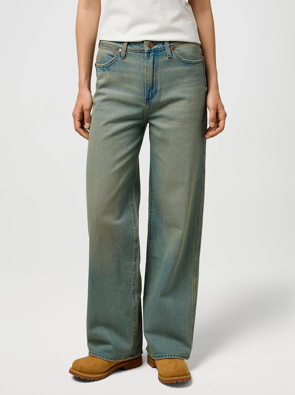 DAMSKIE SPODNIE WRANGLER LOOSE STRAIGHT SILVER LAKE 112371183