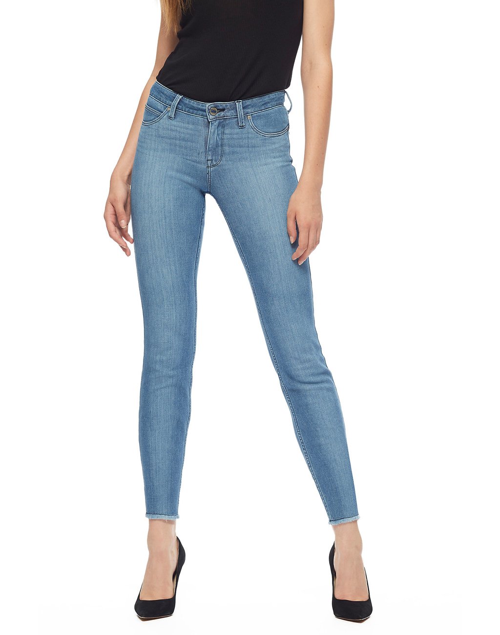 SPODNIE DAMSKIE LEE ELLY CROPPED RAW HEM BODY OPTIX SUNDOWN BLEACH L32RQYYC 112107695