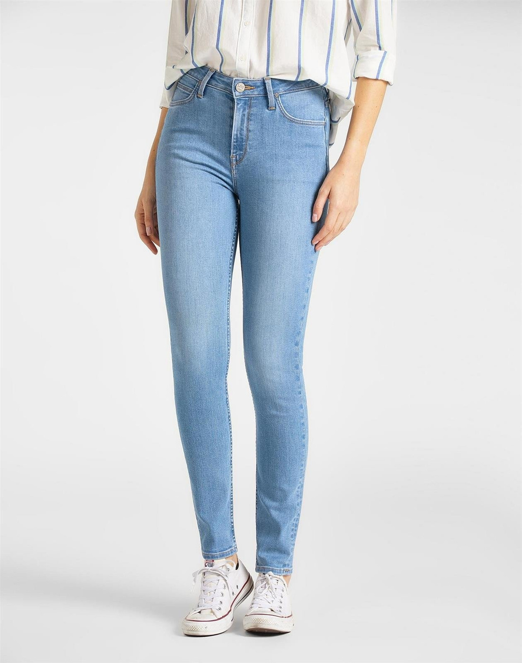 SPODNIE DAMSKIE LEE SCARLETT HIGH LIGHT FLORIN L626MOHR 112114288