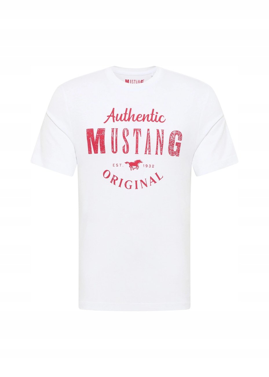 Męski T-Shirt Mustang Style Alex C Print General White 1012988 2045