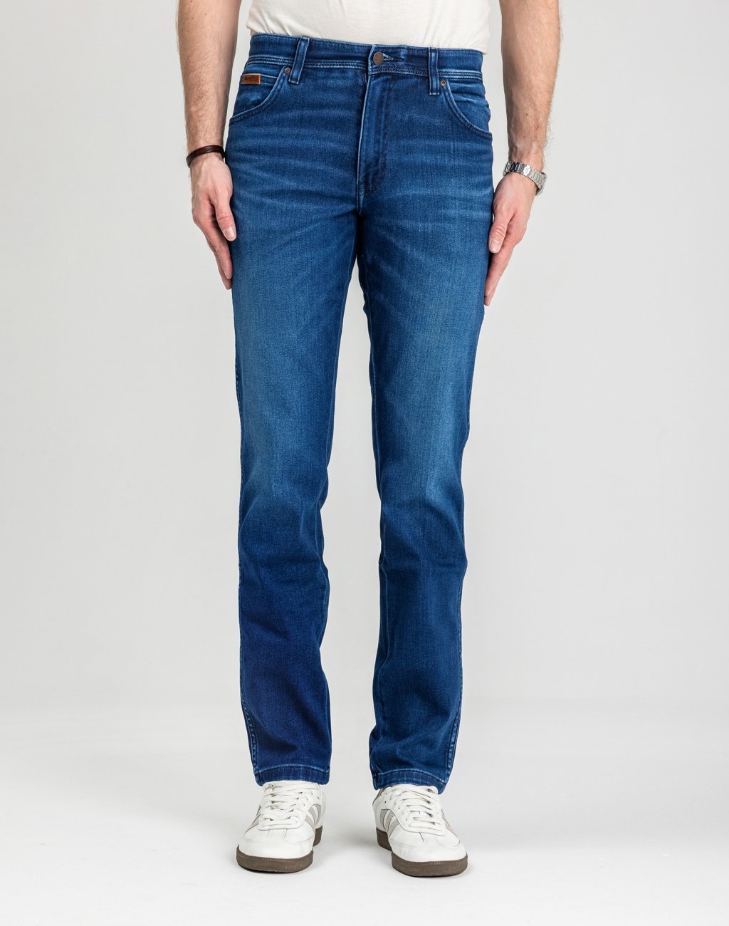 WRANGLER MĘSKIE SPODNIE JEANSOWE WRANGLER TEXAS SLIM BLUE JAM 112358217
