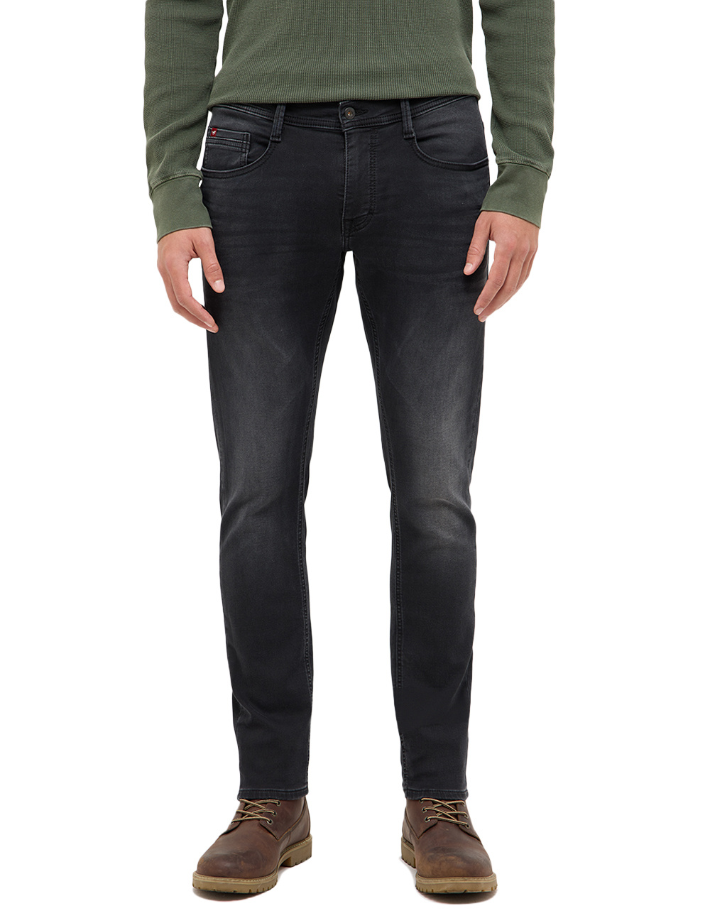 Męskie Spodnie jeansowe Mustang Style Oregon Slim K Denim Black 1017227 4000 883