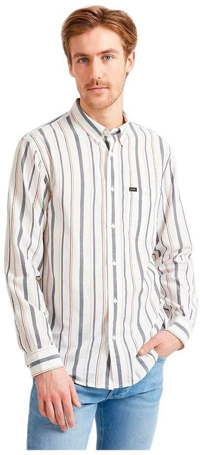 LEE RIVETED SHIRT MĘSKA KOSZULA RELAXED FIT NAVY L66ITI35 112116461