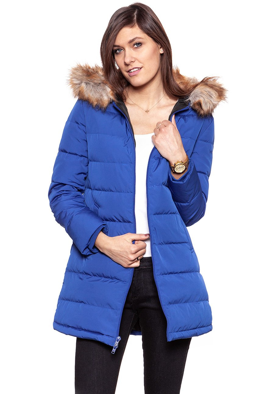 DAMSKA KURTKA ZIMOWA WRANGLER LONG PUFFER MAZARINE BLUE W4126VJ7K 112128760