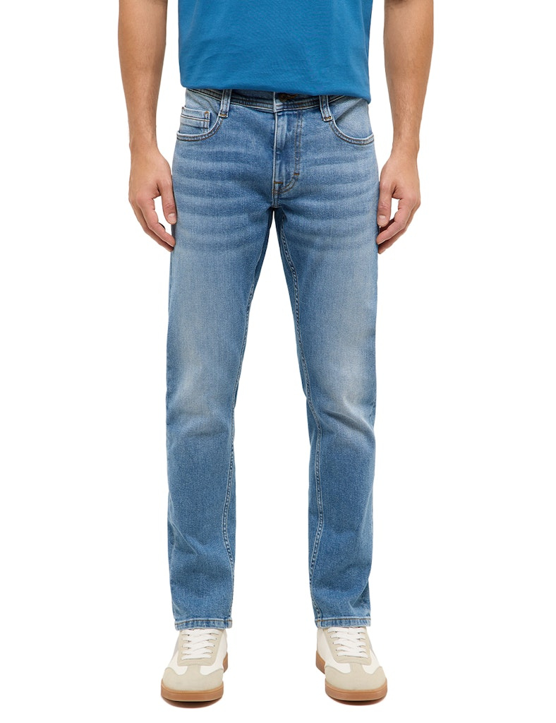 Męskie Spodnie Jeansowe Mustang Style Oregon Slim Denim Blue 1017433 5000 583