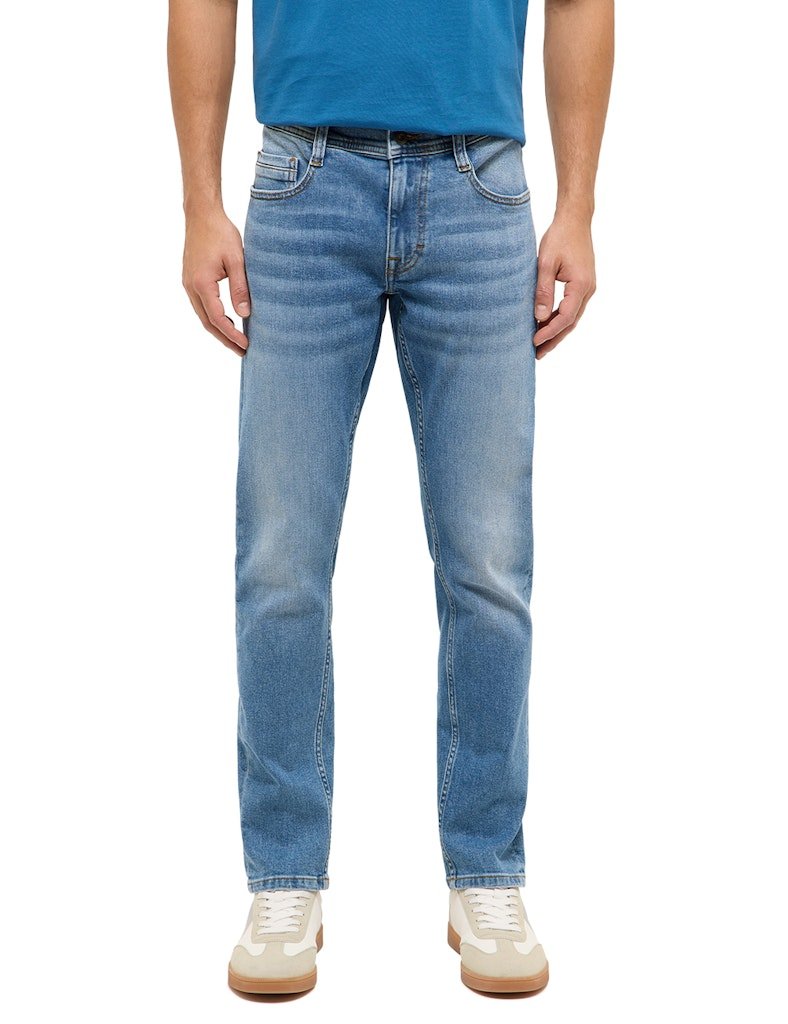 Męskie Spodnie Jeansowe Mustang Style Oregon Slim Denim Blue 1017433 5000 583