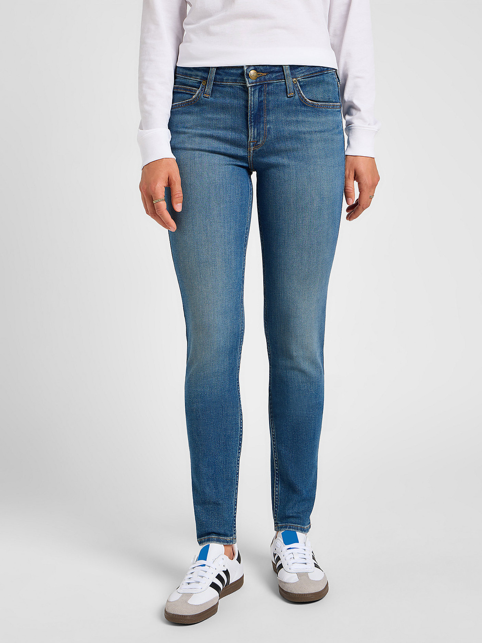 LEE DAMSKIE SPODNIE JEANSOWE LEE SCARLETT MID DUST 112355242