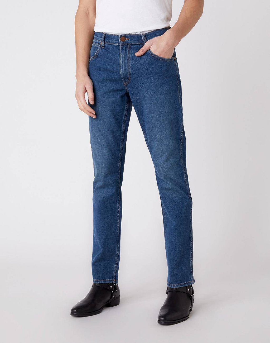 WRANGLER GREENSBORO MĘSKIE SPODNIE JEANSOWE W15QX520I 112127129