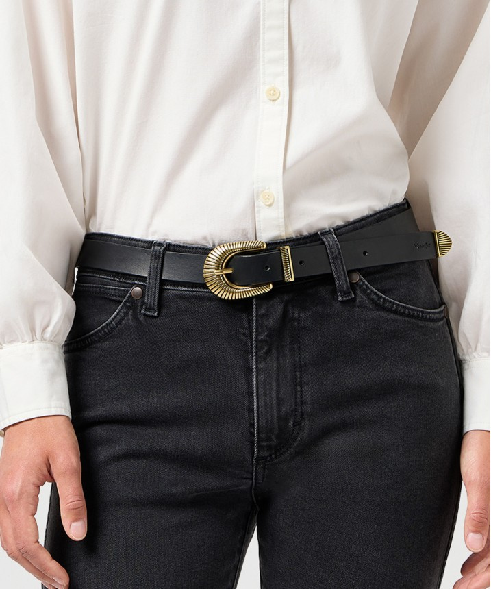 DAMSKI PASEK WRANGLER WESTERN SUN BELT BLACK 112365347