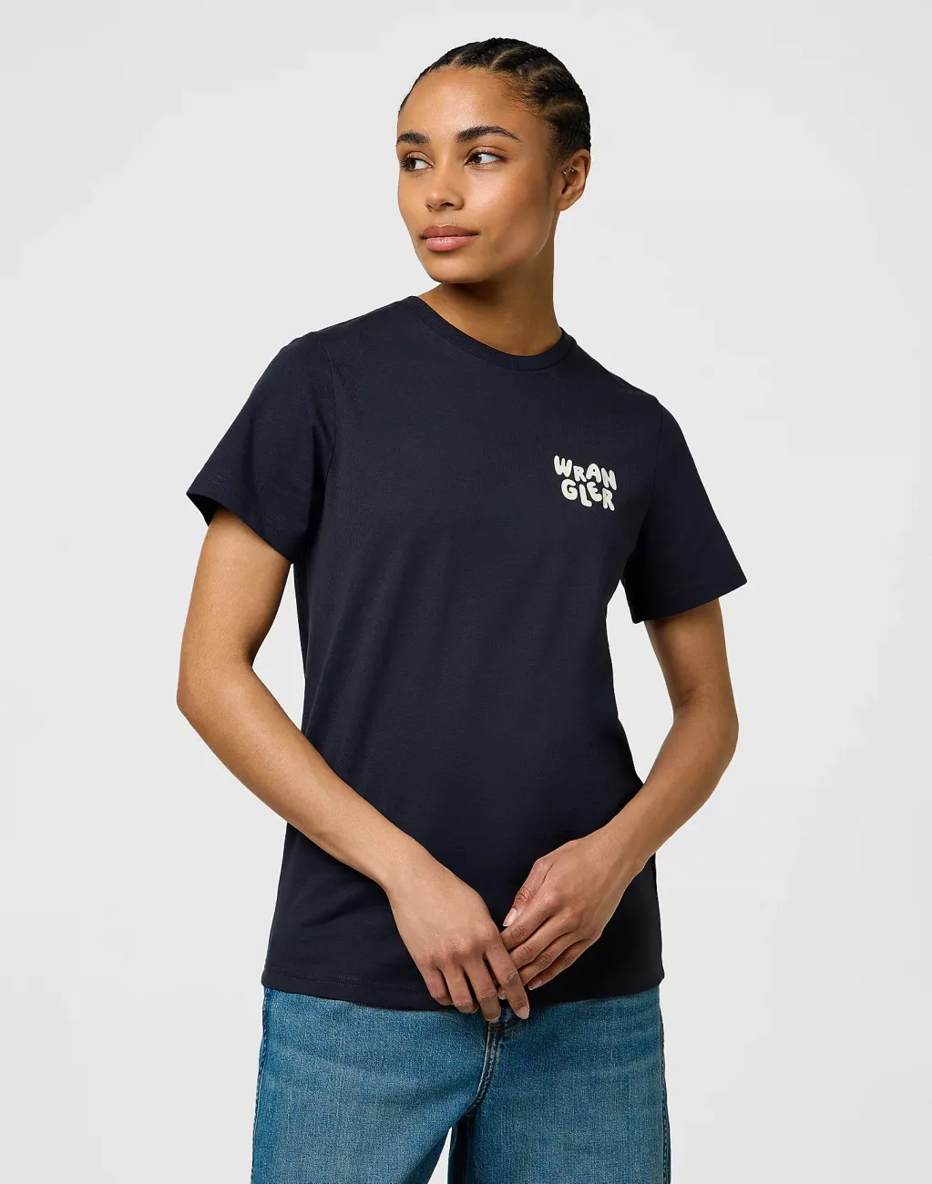 DAMSKA KOSZULKA WRANGLER SIGN OFF TEE DARK NAVY 112370764