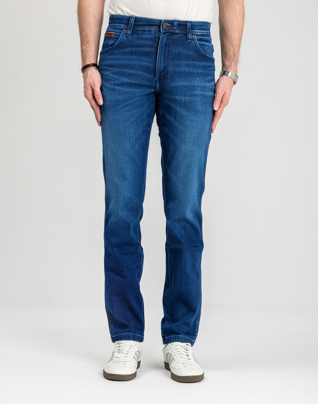 WRANGLER MĘSKIE SPODNIE JEANSOWE WRANGLER TEXAS SLIM BLUE JAM 112358217