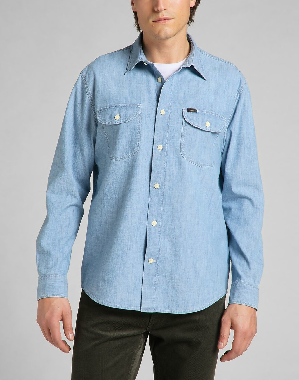 LEE WORKER SHIRT MĘSKA KOSZULA JEANSOWA VINTAGE INDIGO L68HNSSR 112140621