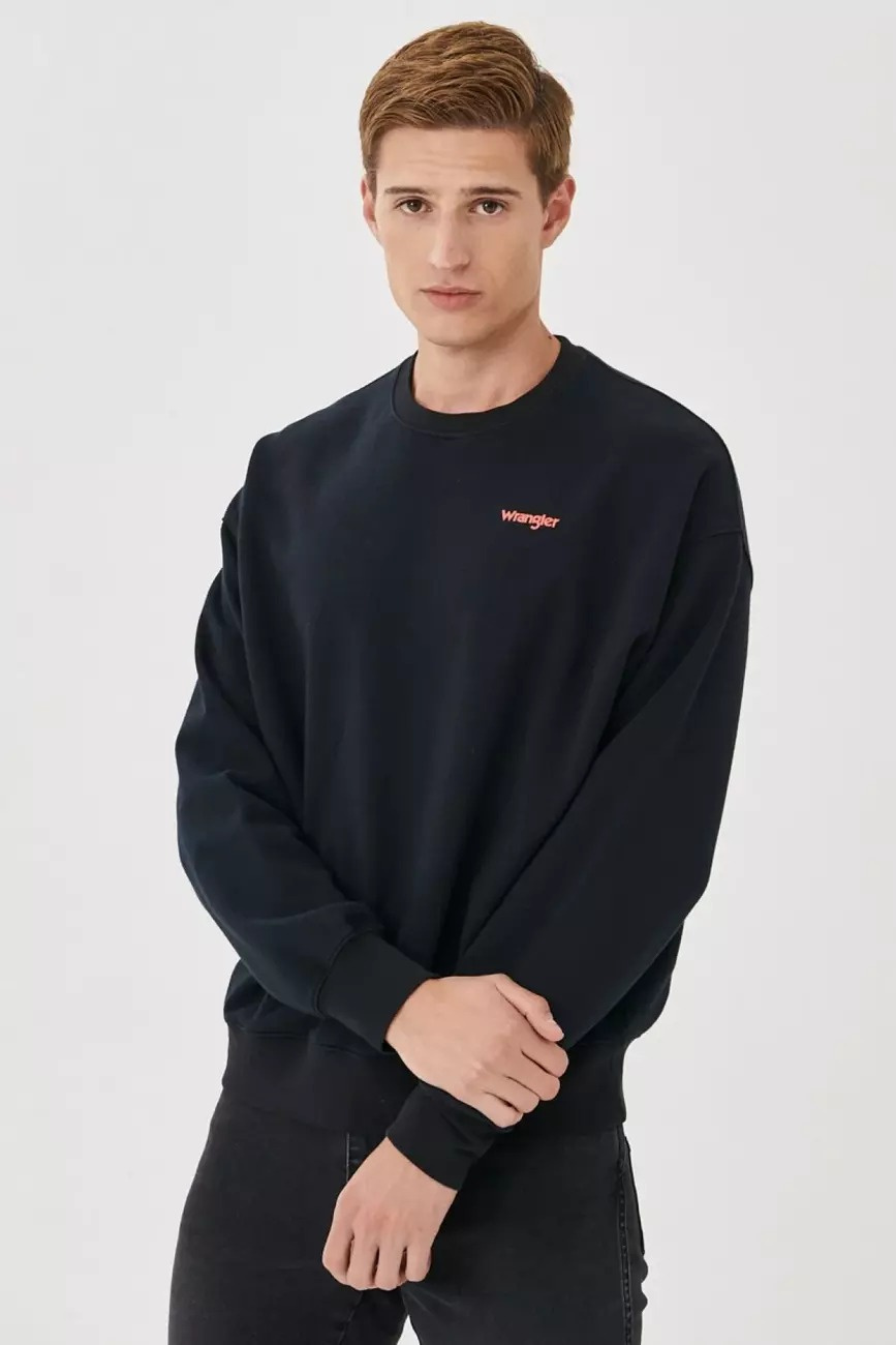 WRANGLER RICK&MORTY CREW MĘSKA BLUZA KLASYCZNA BLACK W6R1HN100 112144802