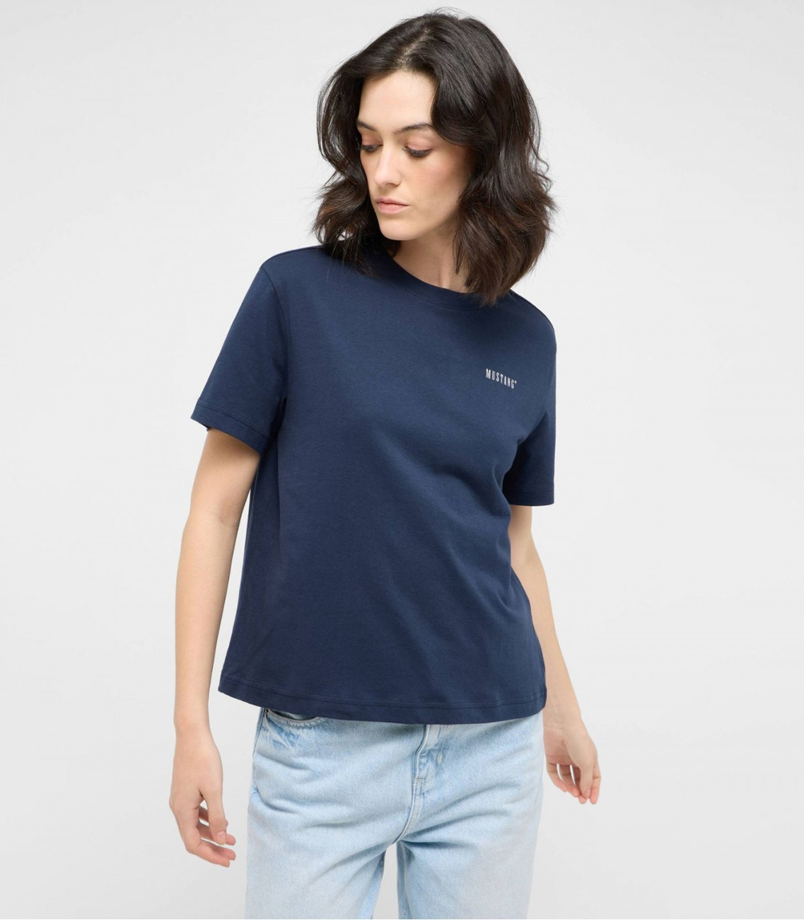 Damski T-Shirt Mustang Style Floris Navy Blazer 1016145 5324