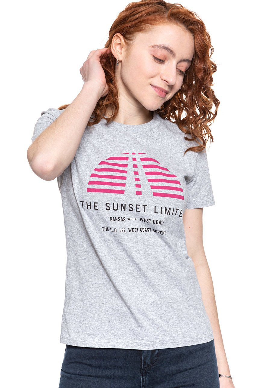 LEE T SHIRT SUNSET TEE GREY MELE L42XEPMP 112109512