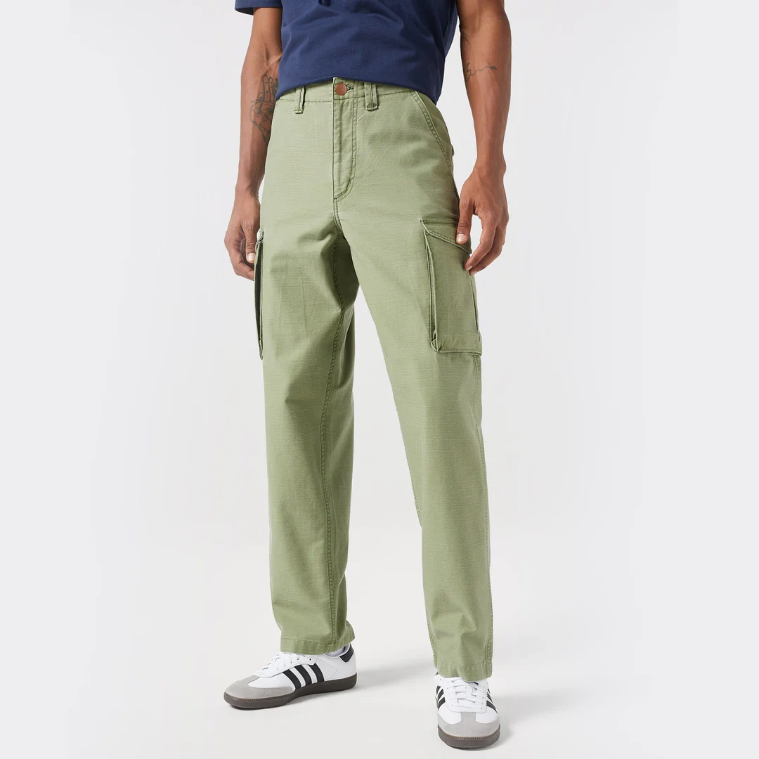 MESKIE SPODNIE WRANGLER CASEY JONES CARGO OLIVE 112350906