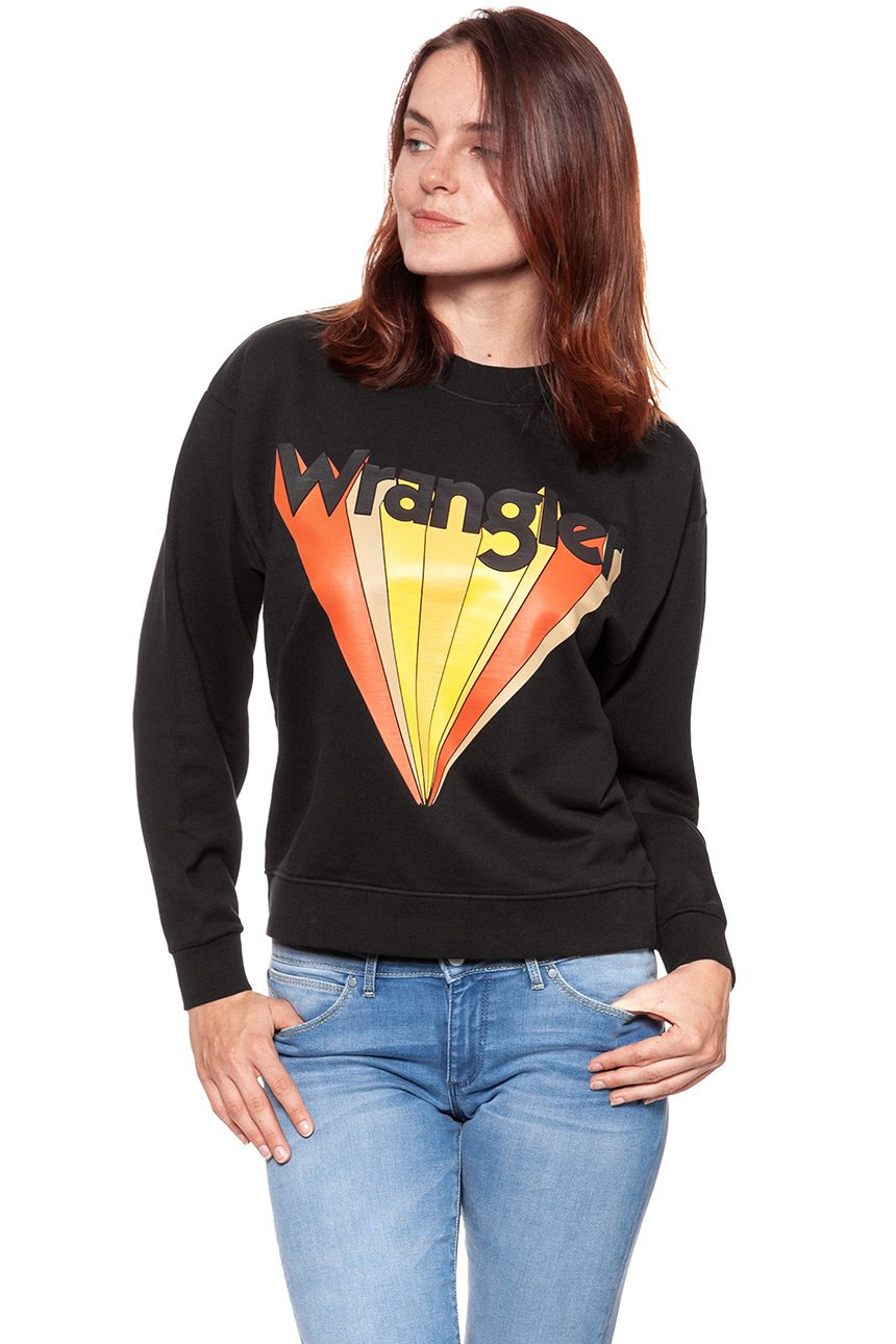 BLUZA WRANGLER RETRO SWEAT FADED BLACK W6085HPV6 112130460