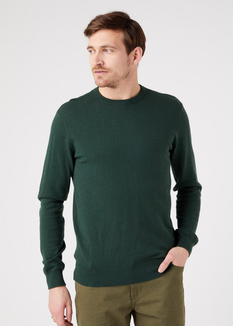 WRANGLER CREWNECK KNIT MĘSKI SWETER KLASYCZNY SYCAMORE W8A02PG49 112321348
