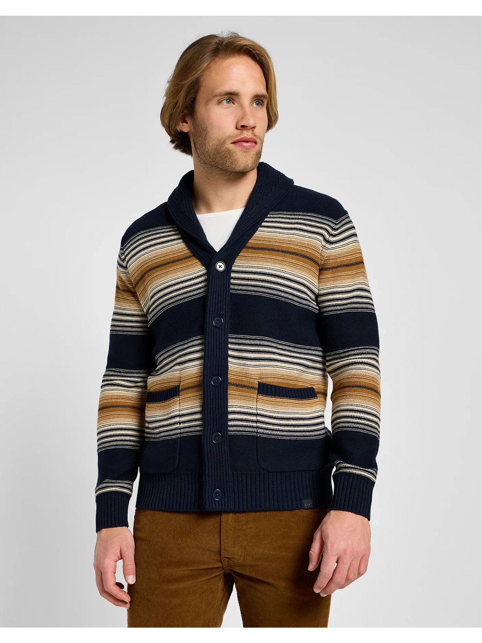 LEE MĘSKI SWETER FRONTIER CARDIGAN NAVY 112357966 LD47013678
