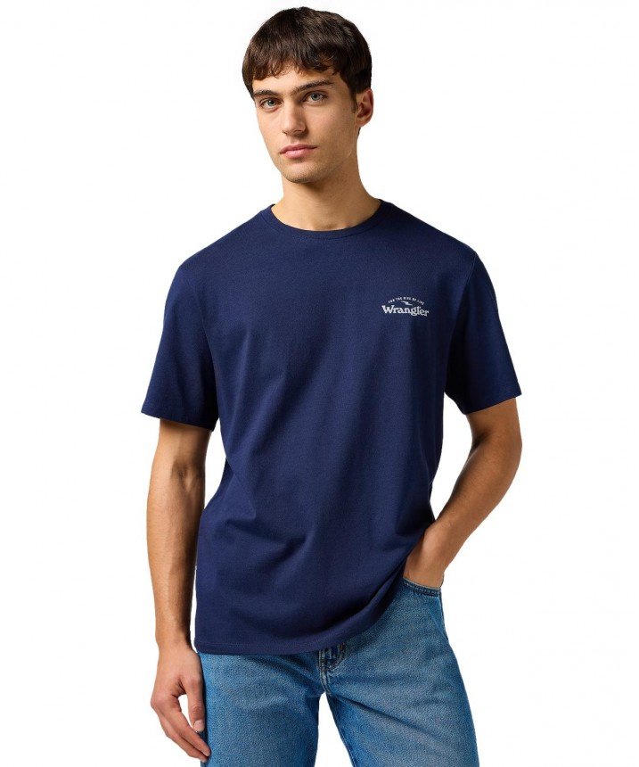 MESKA KOSZULKA WRANGLER GRAPHIC TEE NAVY 112362367