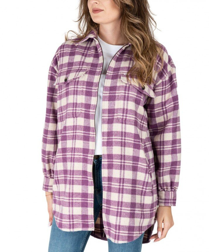 LEE 90S WORKWEAR OVERSHIRT DAMSKA KOSZULA DARK PLUM L46VAU33 112321189