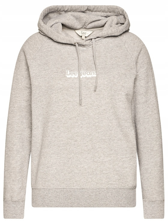 LEE ESSENTIAL HOODIE DAMSKA BLUZA Z KAPTUREM LOGO GREY MELE L53WTXMP 112112587