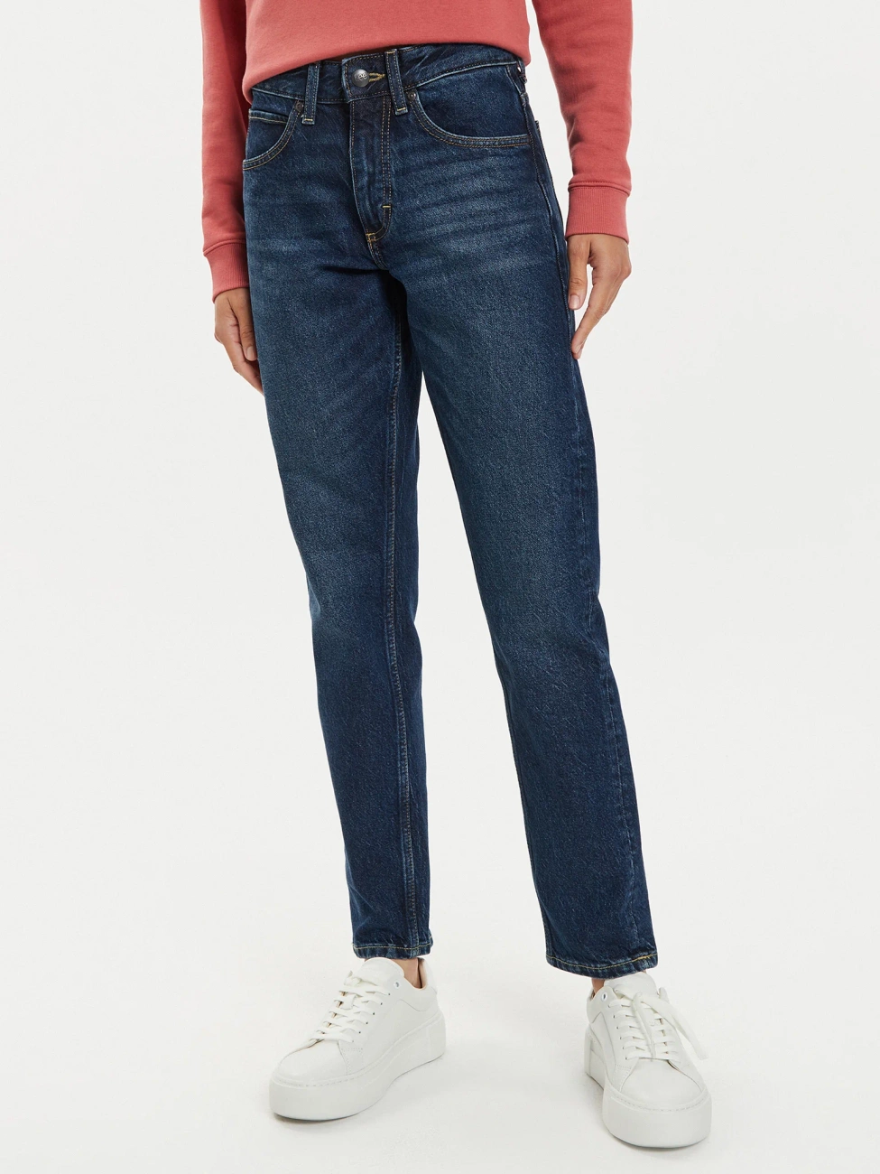 DAMSKIE SPODNIE LEE RIDER JEANS HYPER DARK 112355235