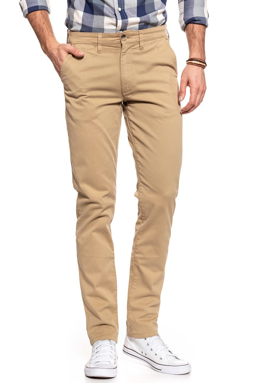 WRANGLER SPODNIE MĘSKIE CHINO GOLDEN SAND W16LRN223 112127318