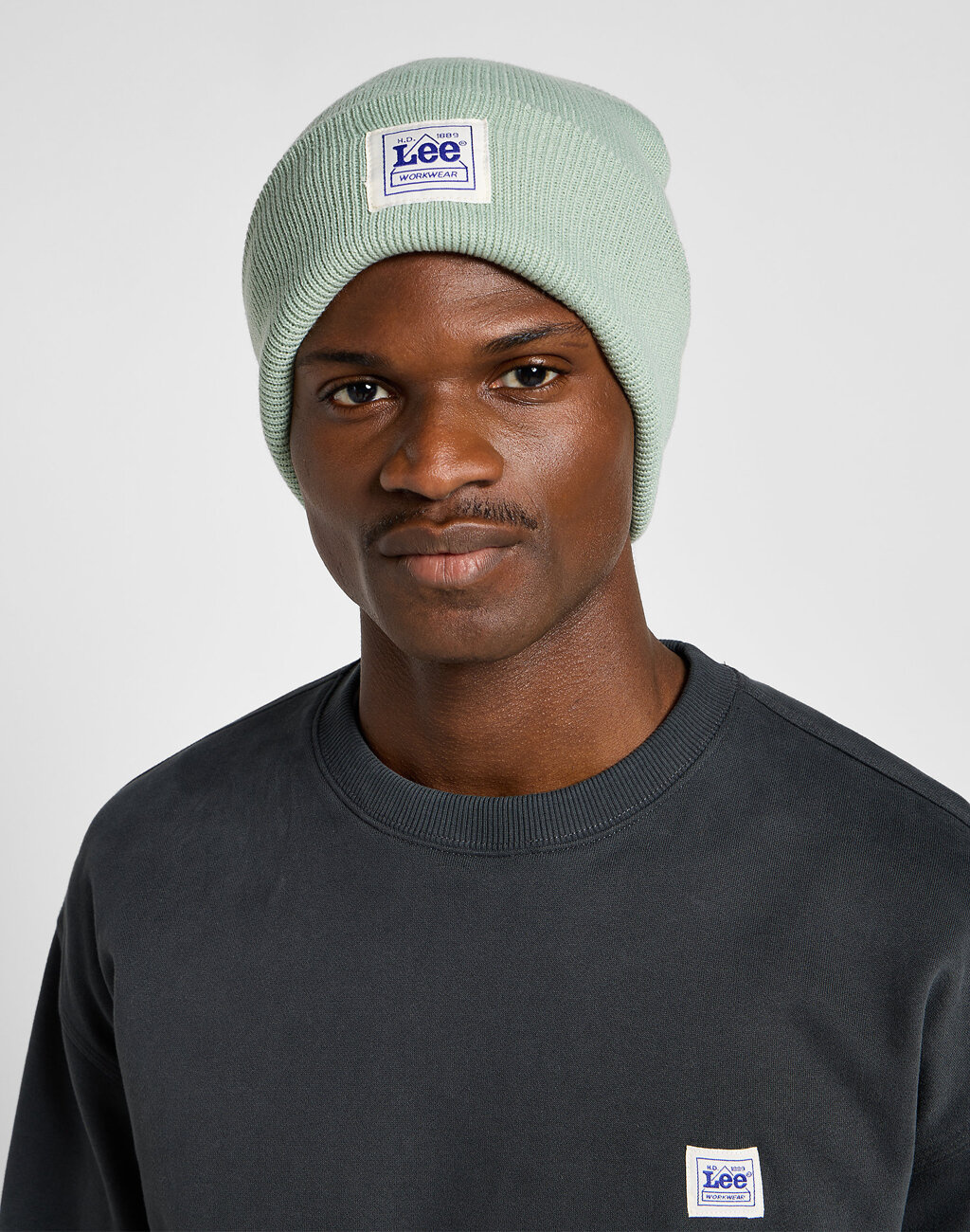 LEE MĘSKA CZAPKA WORKWEAR BEANIE POND 112358299 LP75016263