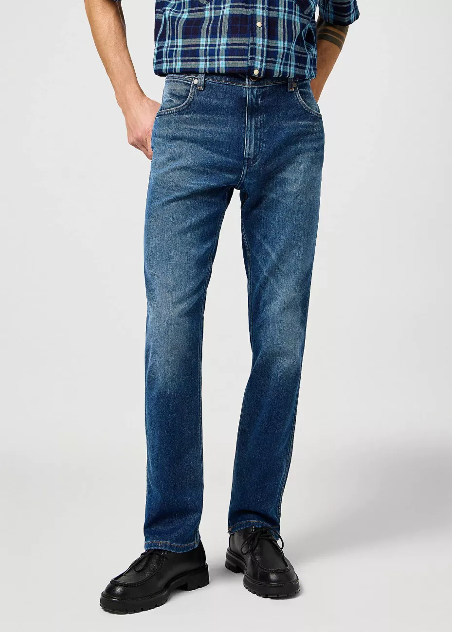 WRANGLER MĘSKIE SPODNIE JEANSOWE WRANGLER GREENSBORO DENIM DUSK 112362444
