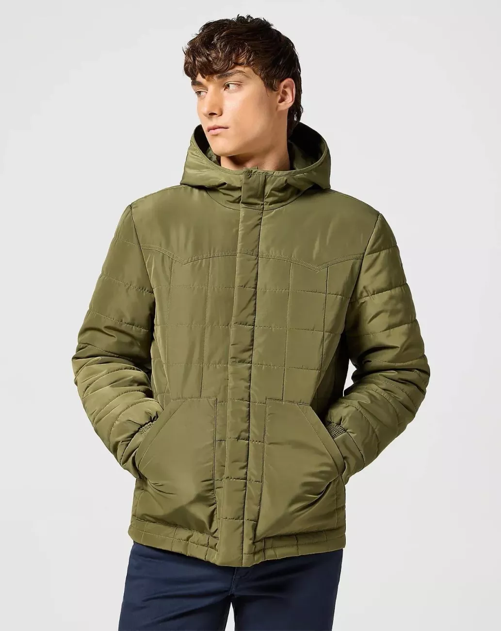 WRANGLER MESKA KURTKA TRANSITIONAL PUFFER IVY GREEN 112357207 W4E2016396