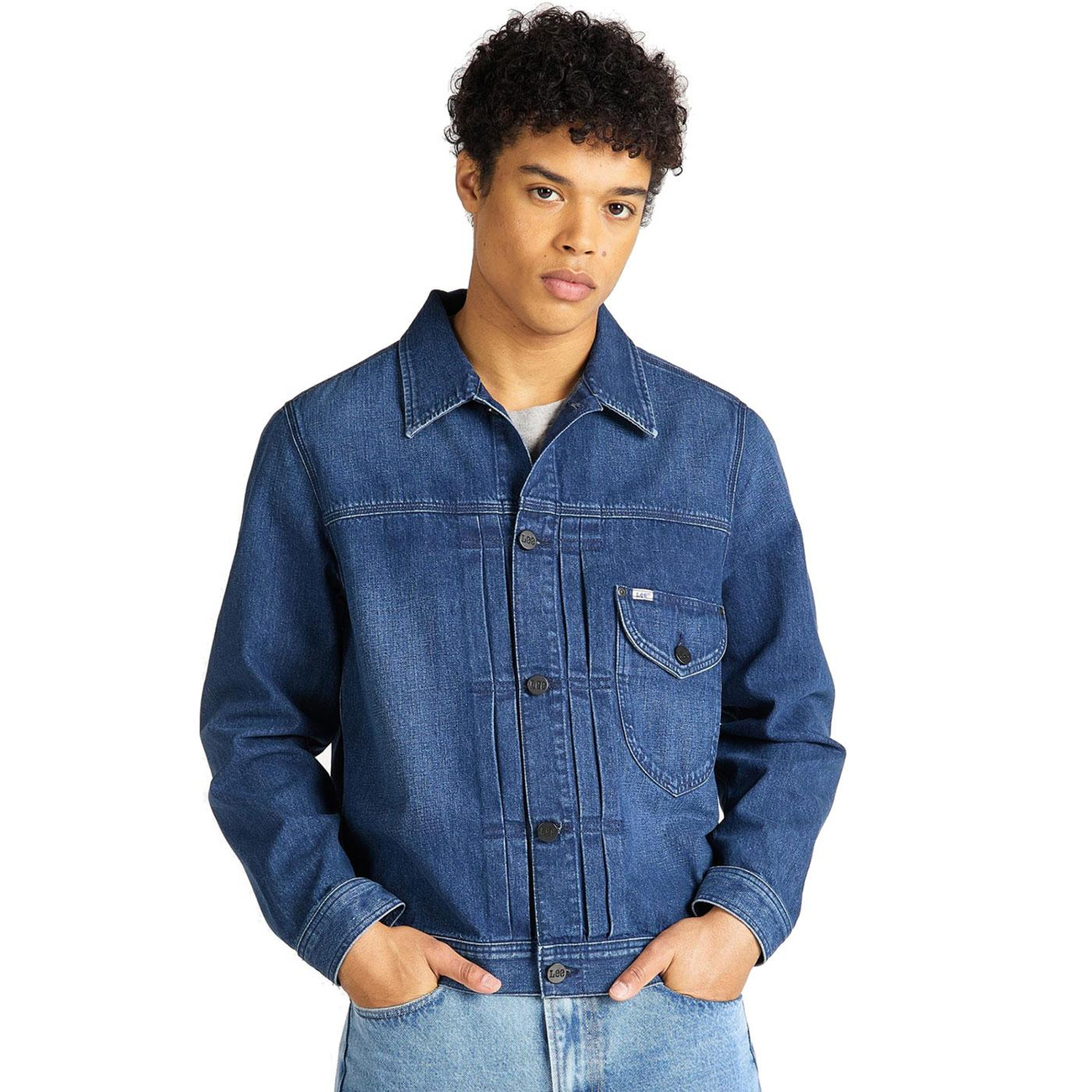 LEE COWBOY JACKET MĘSKA KURTKA JEANSOWA REGULAR FIT L87OKEZR 112122937