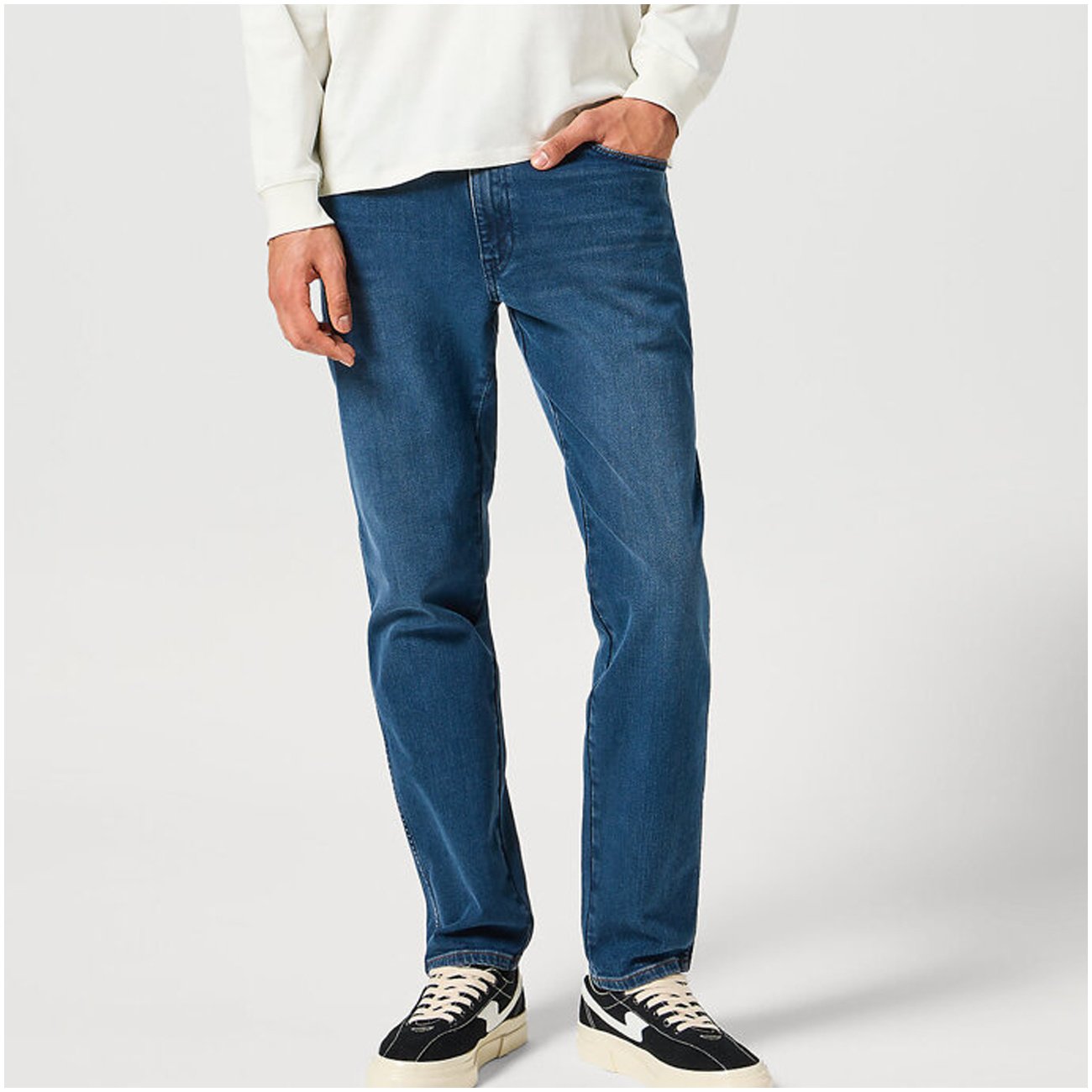 WRANGREL MĘSKIE SPODNIE RIVER MISTY BLUE 112356840 W17T008814