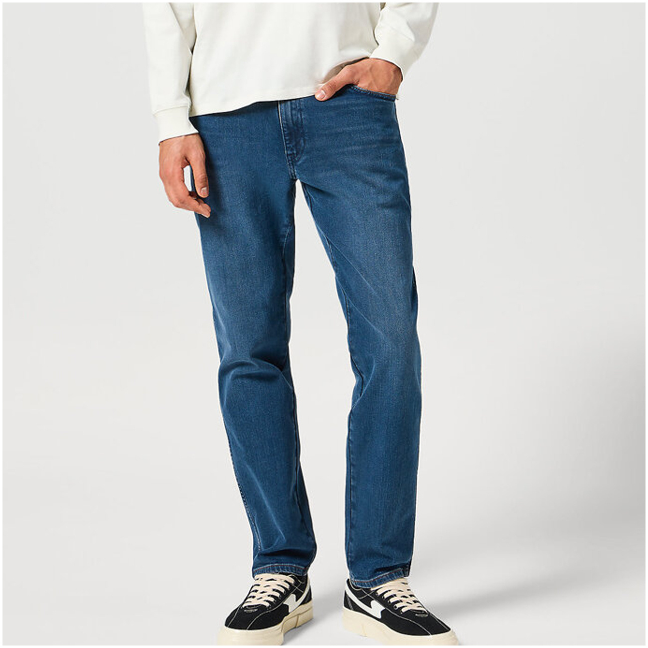 WRANGLER MĘSKIE SPODNIE RIVER MISTY BLUE 112356840 W17T008814