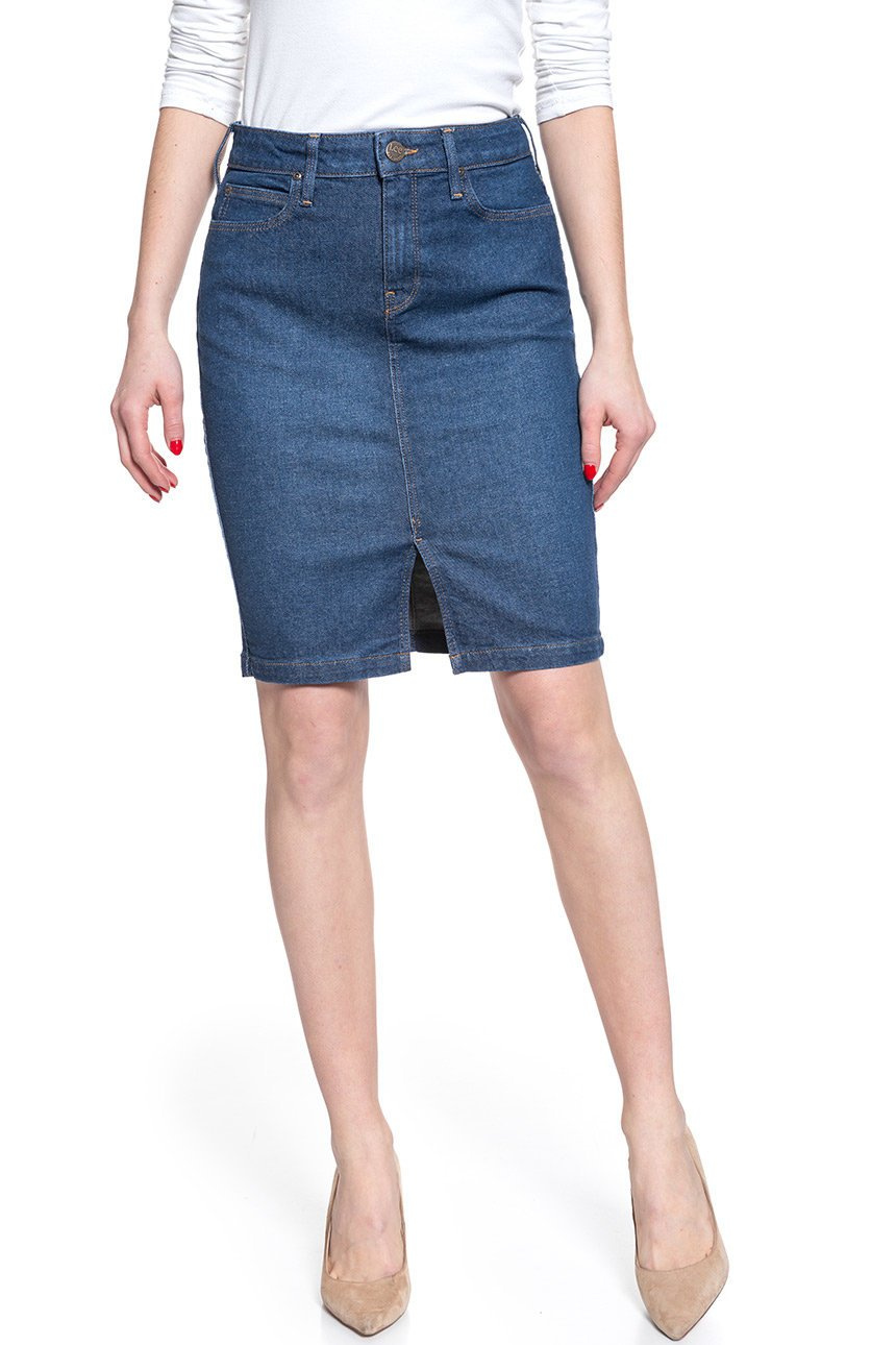SPÓDNICA JEANSOWA LEE PENCIL SKIRT DARK GARNER L38GDJUV 112108166