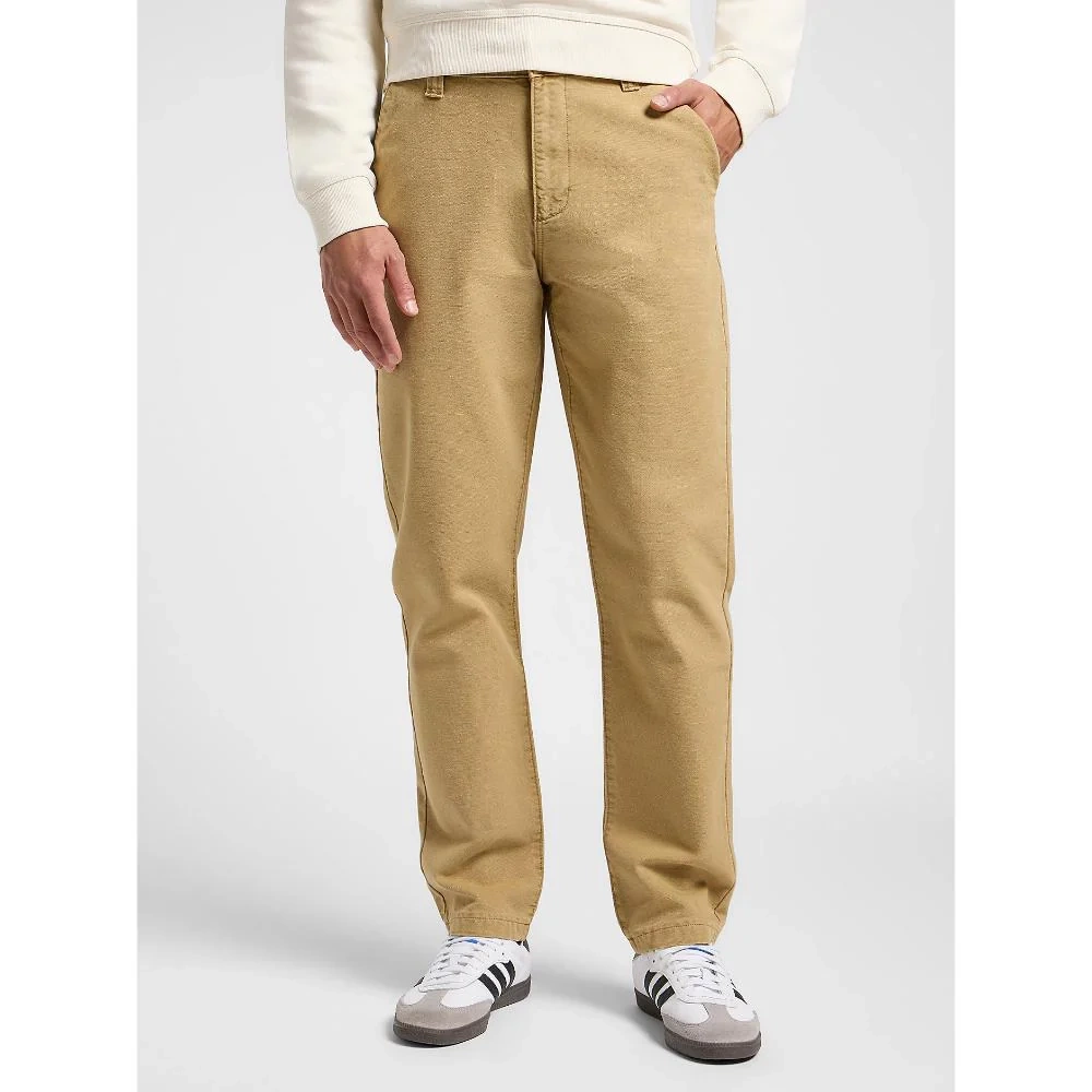 MESKIE SPODNIE LEE RELAXED WORKWEAR CHINO OSCAR KHA 112364187