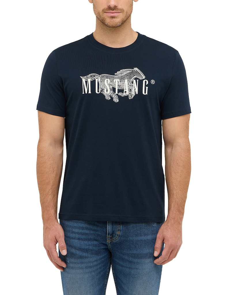 Męski T-Shirt Mustang Style Austin Dark Sapphire 1016858 4136